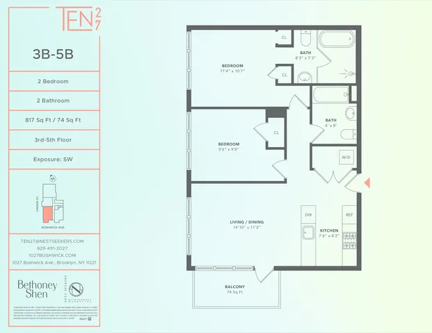$945,000 | 1027 Bushwick Avenue, Unit 3B | Bushwick