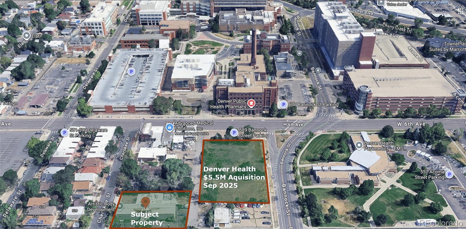 536-520 Cherokee Street Denver, CO 80204 - Photo 9 of 37 an aerial view of a city