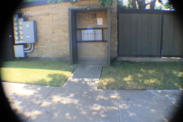 a view of a door of the house