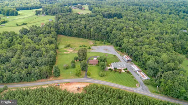 a view of a lake with a houses
