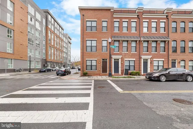 a view of a building with a street view
