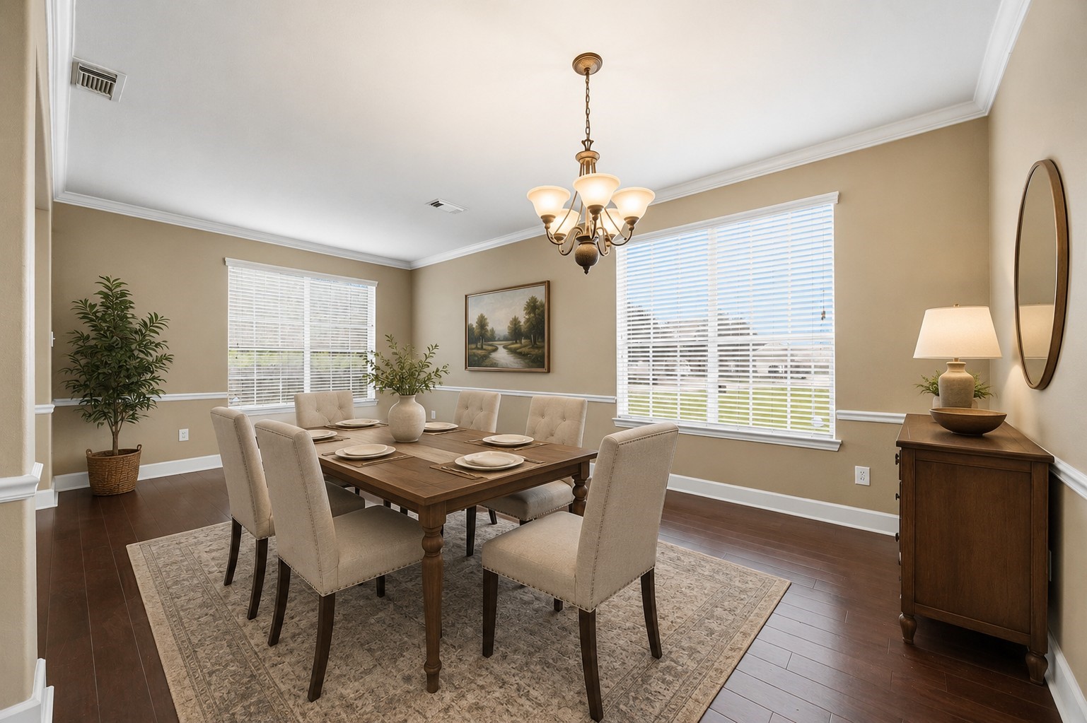 803 Northridge Terrace Lane Spring, TX 77373 - Photo 8 of 42 a dining room with furniture a chandelier and wooden floor