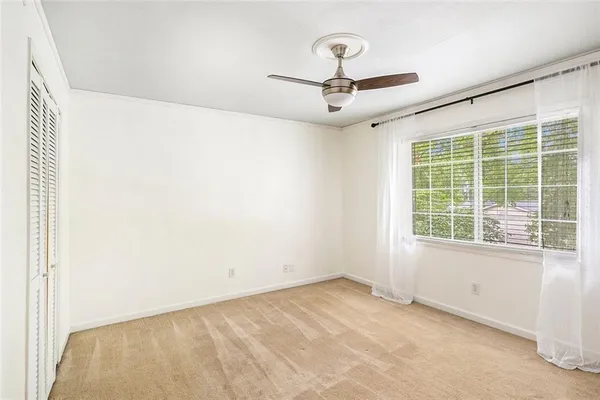 an empty room with a window