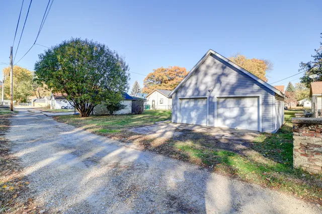 a view of backyard of house