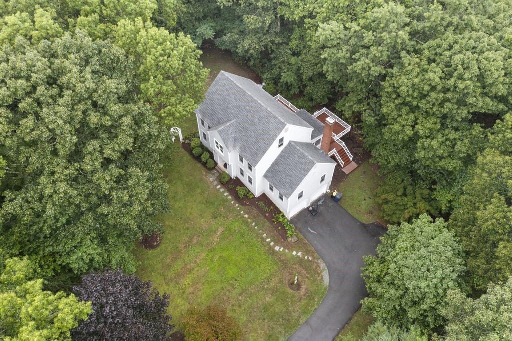 3 Daniels Road Medway, MA 02053 - Photo 26 of 28 an aerial view of a house with a yard and trees all around