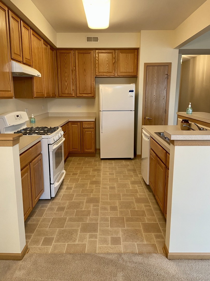 13489 Delaney Road Huntley, IL 60142 - Photo 4 of 17 a kitchen with a stove a refrigerator and a sink