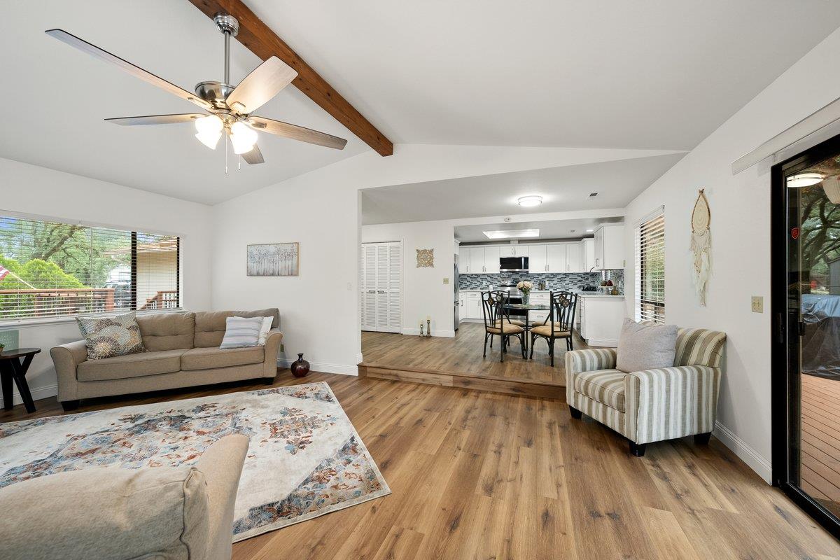 6561 Trinity Way Placerville, CA 95667 - Photo 33 of 58 a living room with furniture and a wooden floor
