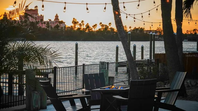 an outdoor view of the patio