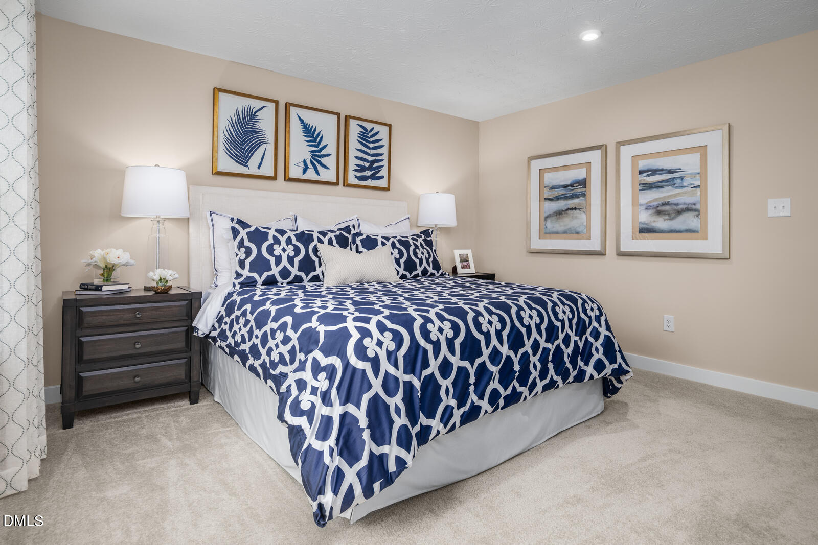 949 Walker Rdg Way Willow Spring, NC 27592 - Photo 14 of 23 a bedroom with a bed and wall painting