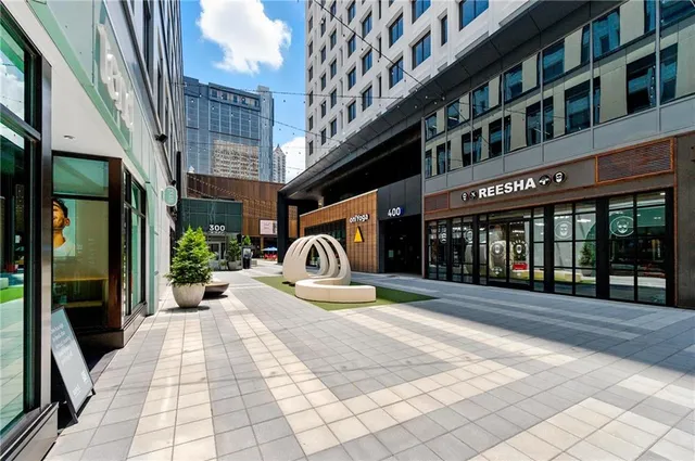 a view of a building with a porch