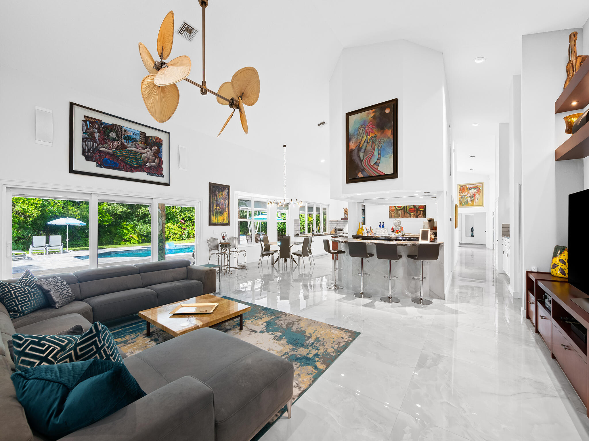 17888 Fieldbrook Circle East Boca Raton, FL 33496 - Photo 19 of 68 a living room with furniture and a flat screen tv