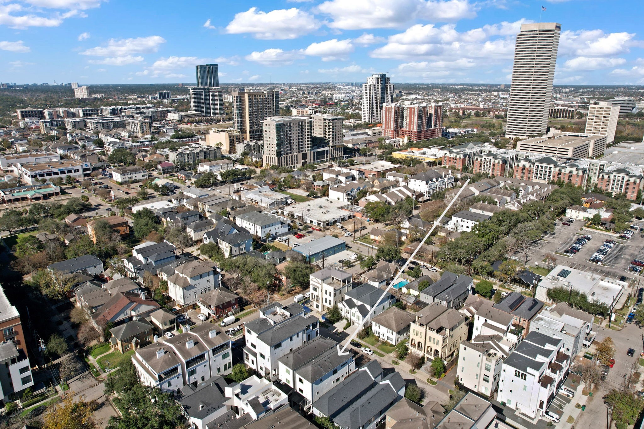 1235 West Bell Street, Unit A Houston, TX 77019 - Photo 34 of 38 Aerial view