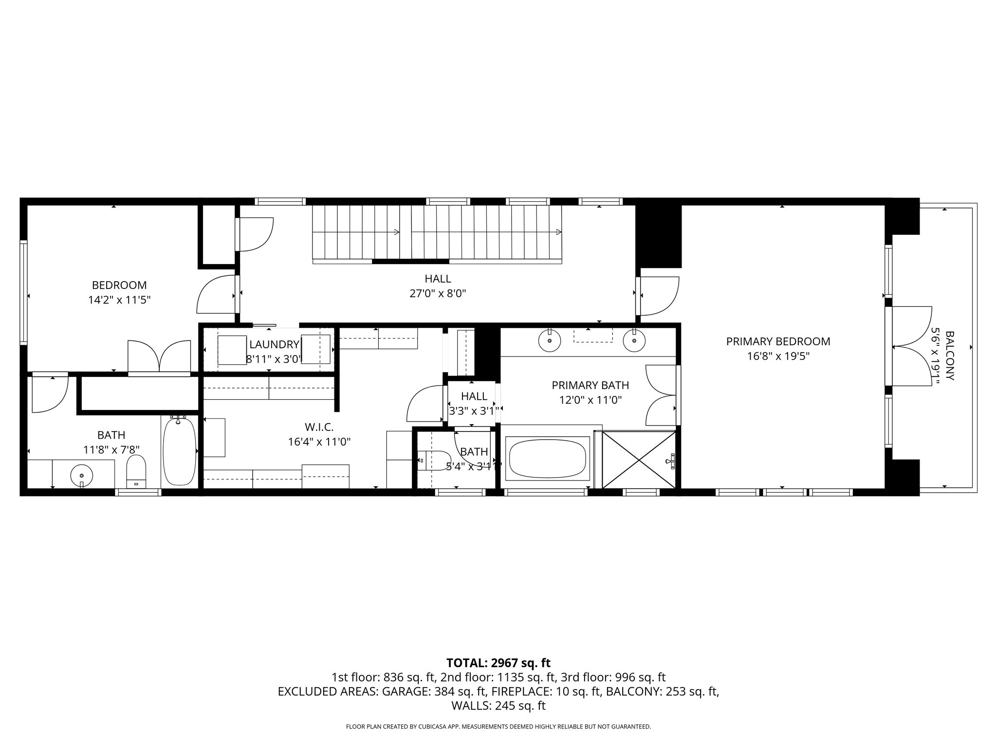 1235 West Bell Street, Unit A Houston, TX 77019 - Photo 37 of 38 2nd floor floorpan