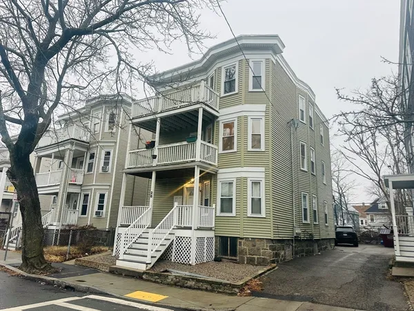 a front view of a building