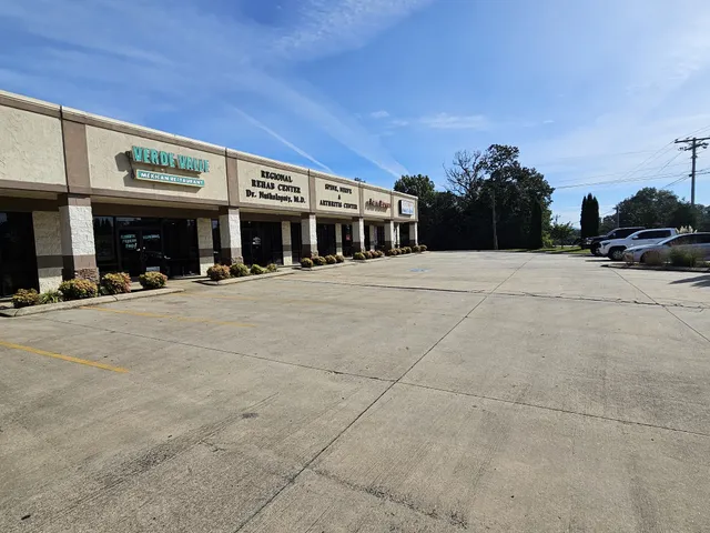 a view of a building with many windows