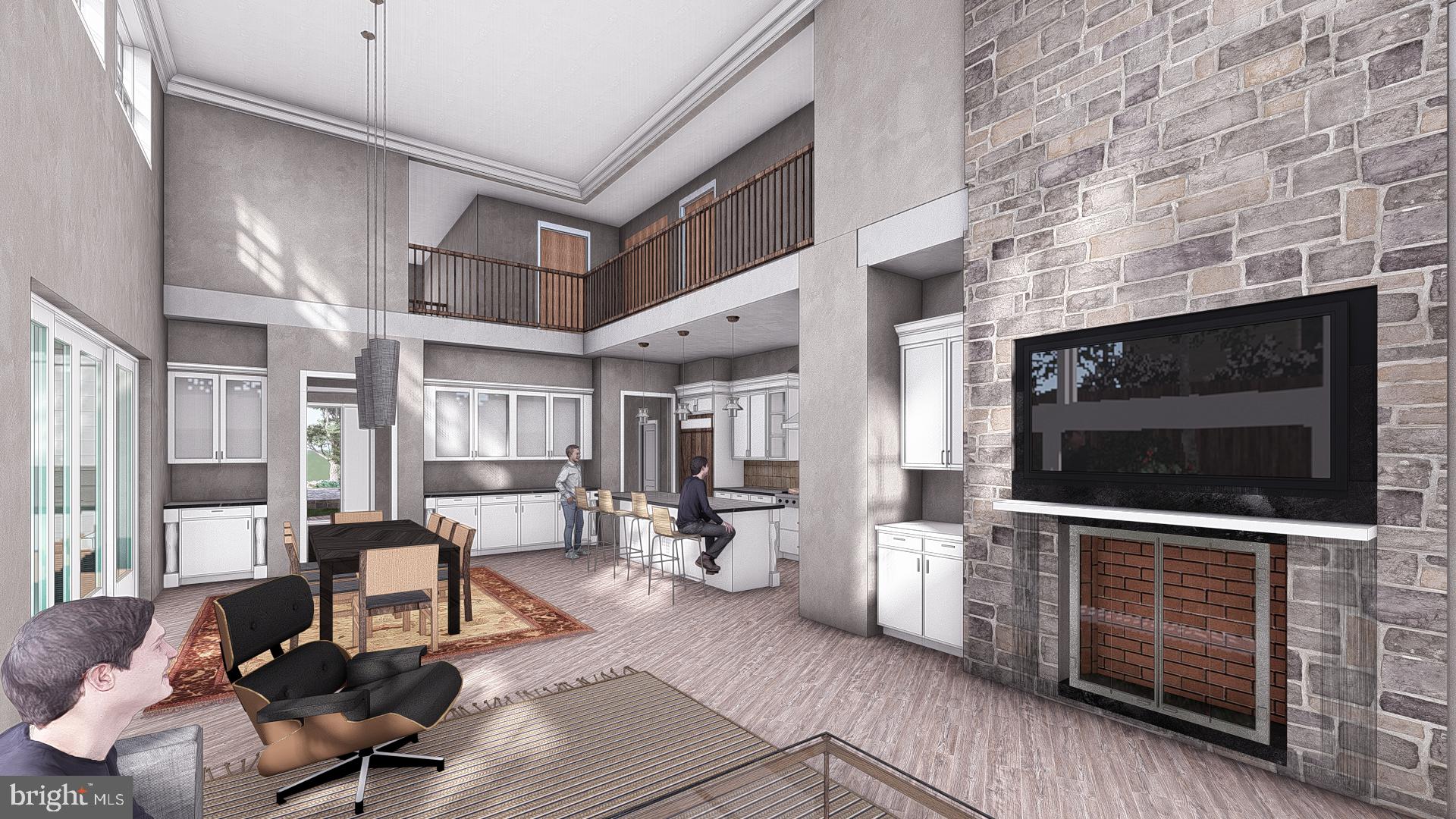 3609 Gradyville Road Newtown Square, PA 19073 - Photo 8 of 21 a living room with furniture a flat screen tv and a fireplace