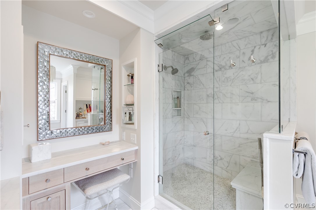 108 Penshurst Road Richmond, VA 23221 - Photo 33 of 50 Marble Surround in Waterfall Shower