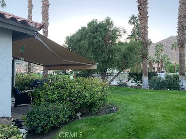 a view of outdoor space with seating