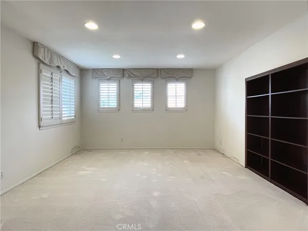 a bathroom with a empty shower
