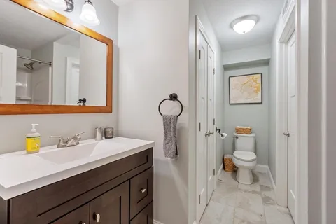 a bathroom with a sink and a toilet