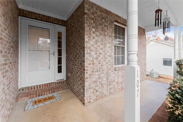 a view of front door of house