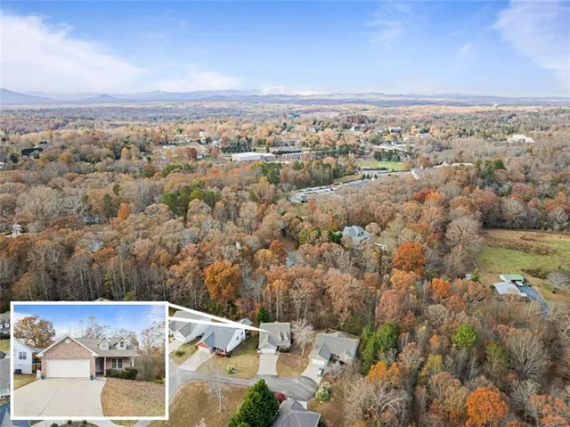 an aerial view of a city