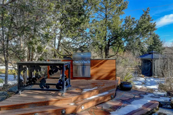 a view of outdoor space with seating