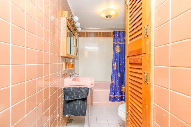 a bathroom with a sink and a shower