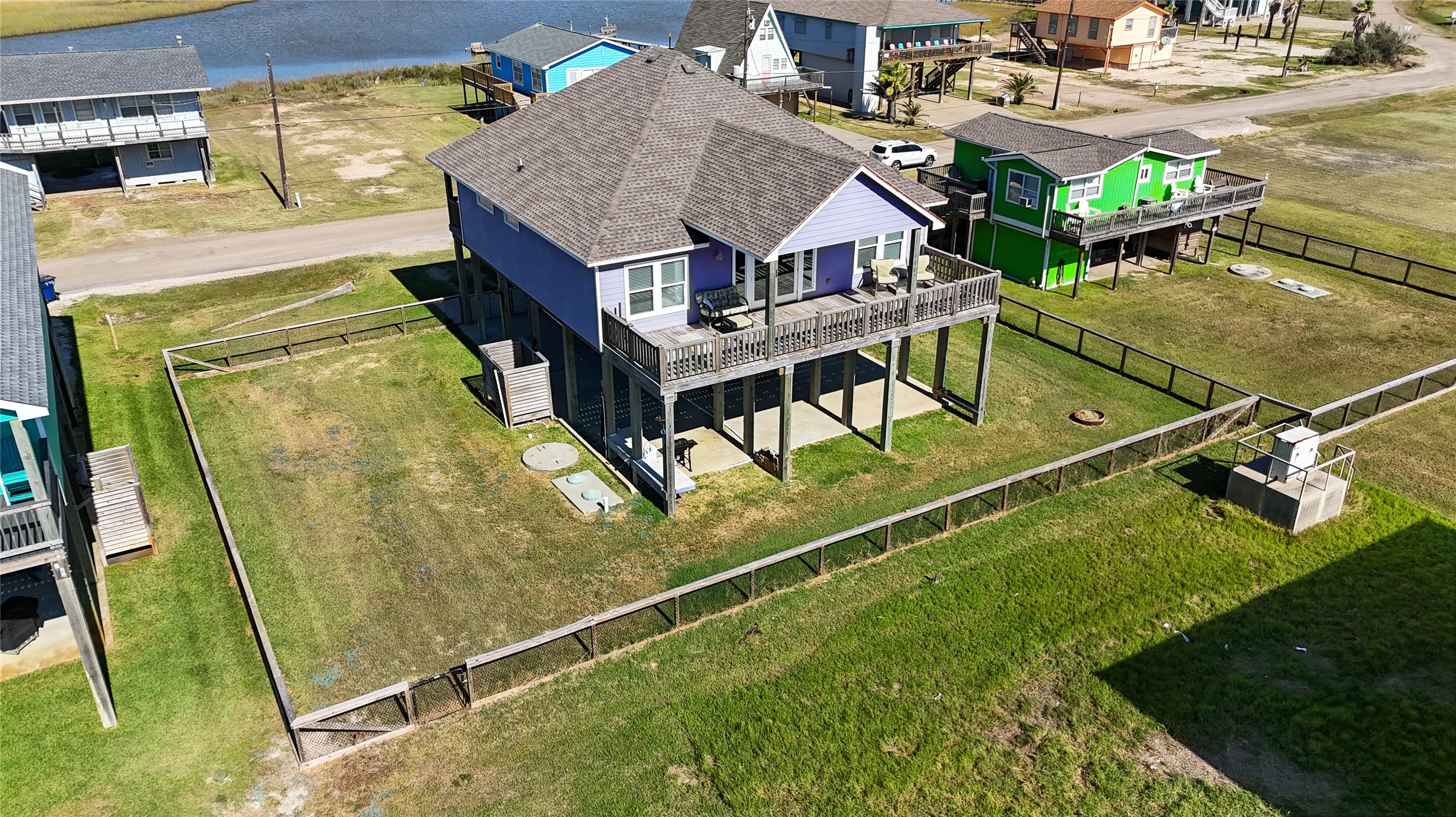 4414 Palm Street Freeport, TX 77541 - Photo 32 of 35 a aerial view of a house with a swimming pool