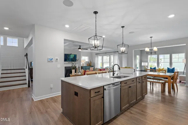 a bathroom with a sink double vanity and a shower