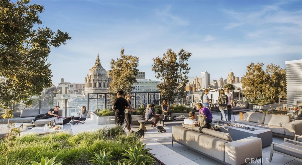 100 Van Ness Avenue, Unit 603 San Francisco, CA 94102 - Photo 15 of 75 a view of a patio with swimming pool and sitting area