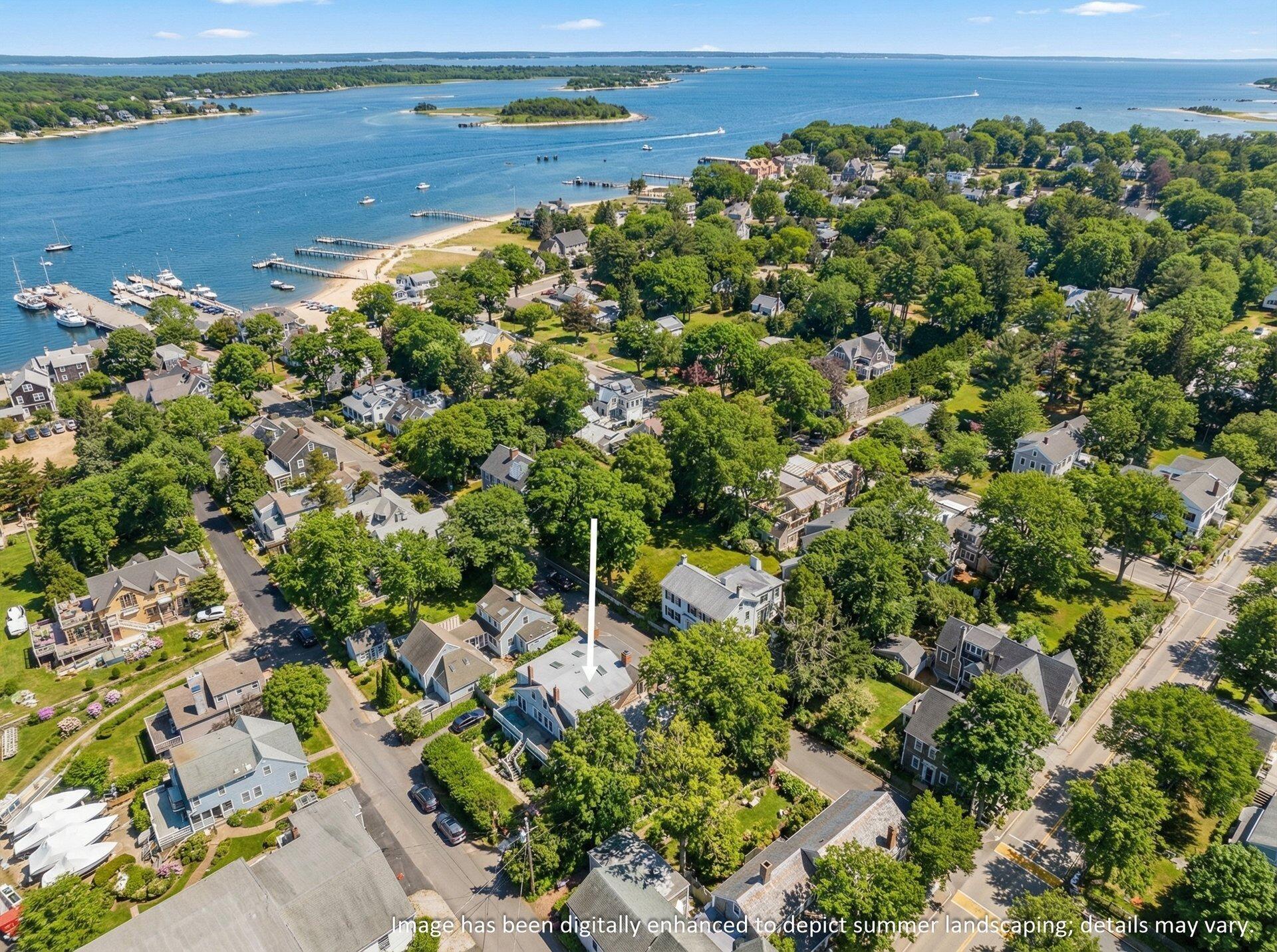 25 Main Street, Unit 3 Marion Center, MA 02738 - Photo 32 of 32 an aerial view of a houses with a lake view