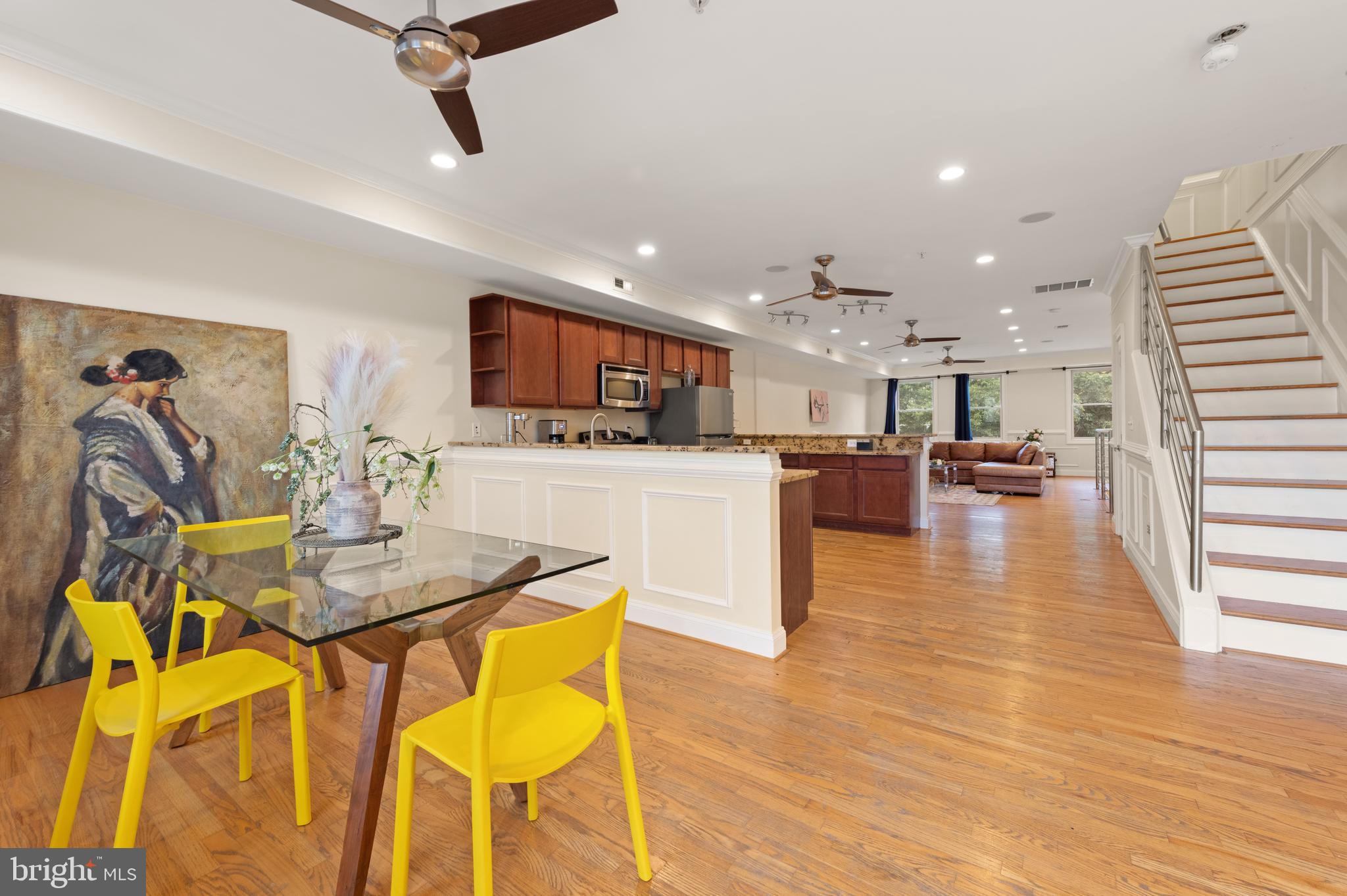 1645 New Jersey Avenue Northwest, Unit 2 Washington, DC 20001 - Photo 19 of 49 a view of kitchen dining table chairs and wooden floor