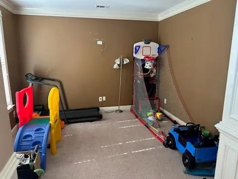 a room with gym equipment