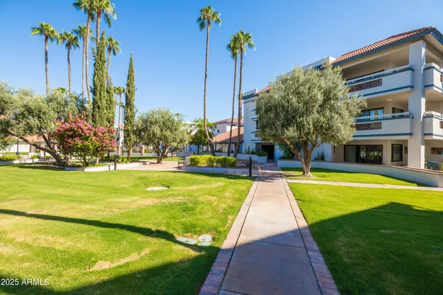 a view of a swimming pool with a lounge chairs