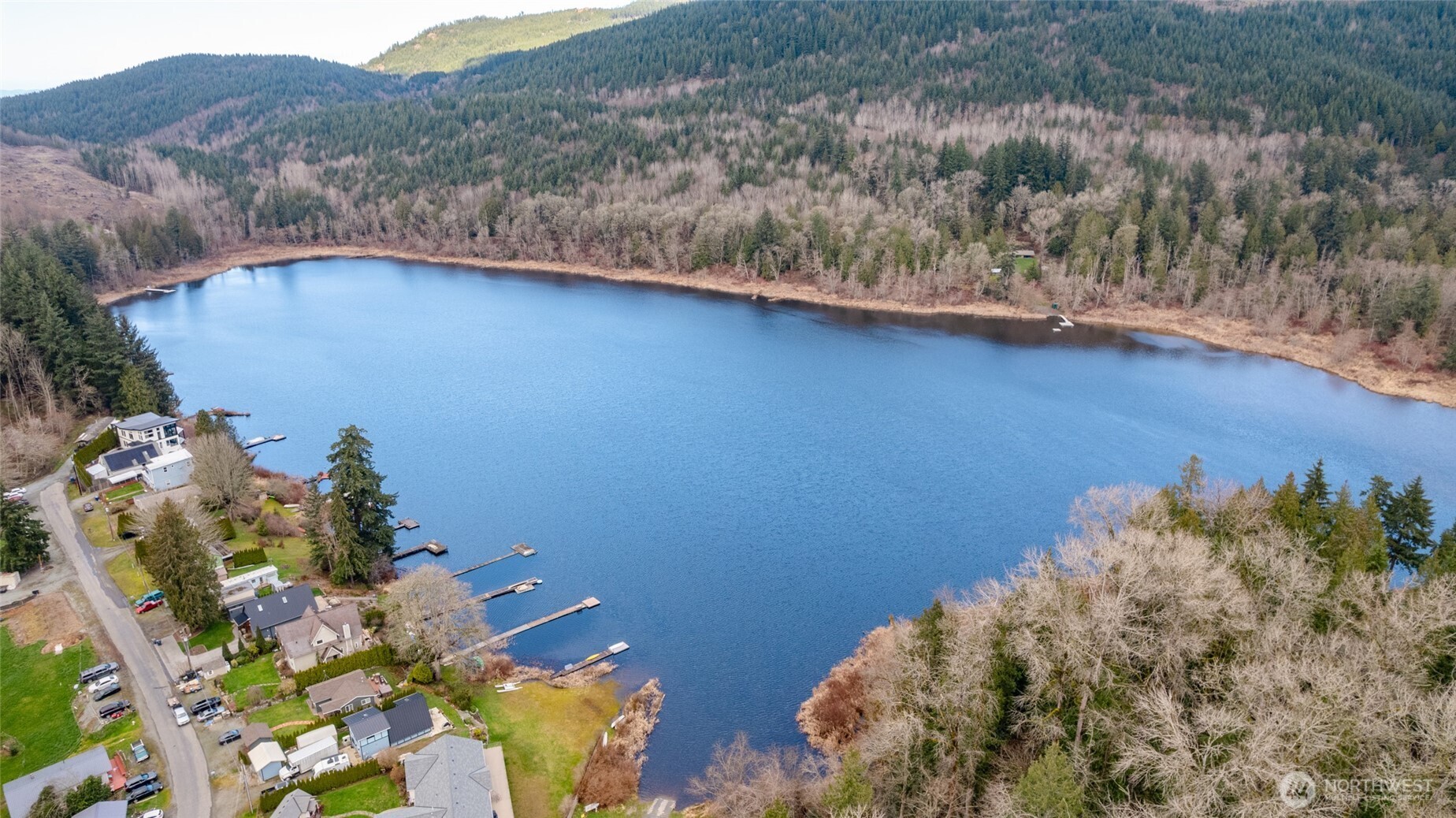 21260 Lake 16 Road Mount Vernon, WA 98274 - Photo 22 of 40 a view of a lake with a mountain