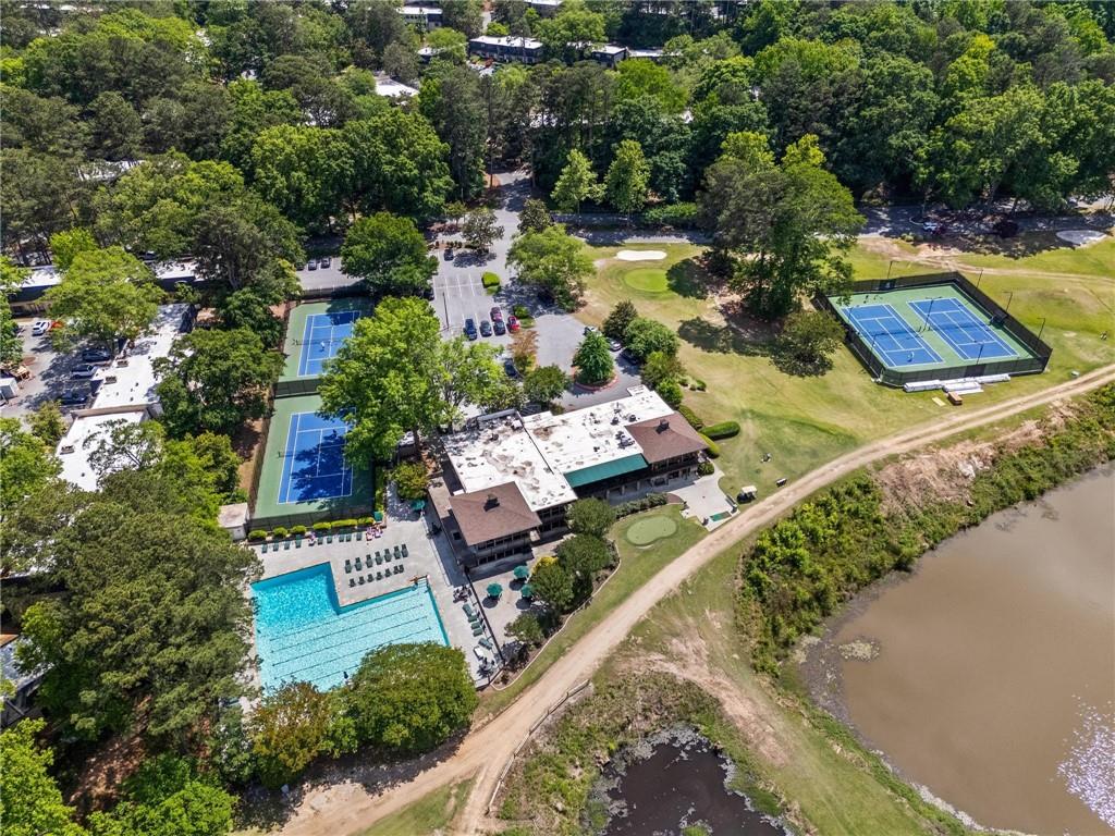 34 Chaumont Square Northwest Atlanta, GA 30327 - Photo 40 of 42 an aerial view of a house with a garden