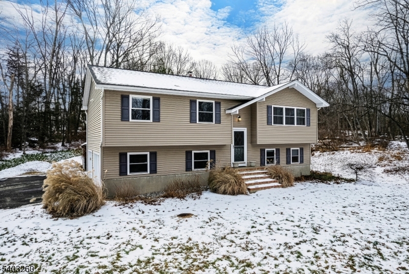 9 Wehrli Road Long Valley, NJ 07853 - Photo 3 of 35 a front view of a house with a yard covered with snow and trees