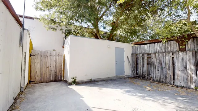 a backyard of a house