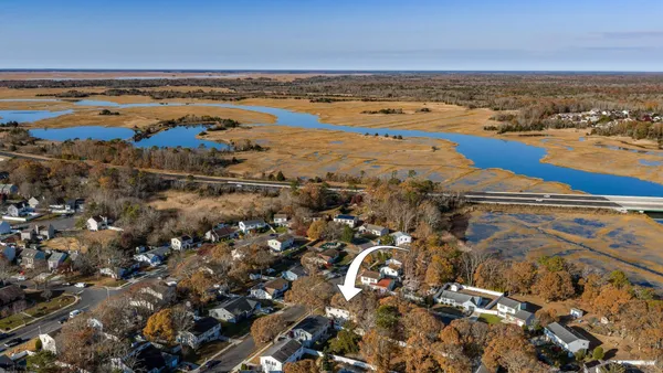 an aerial view of multiple house