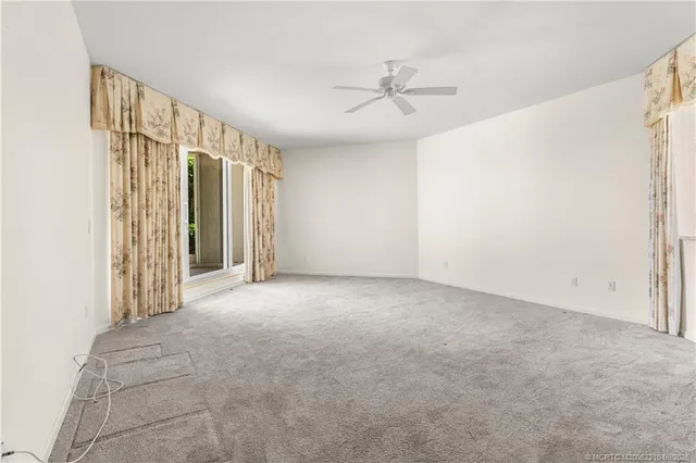 an empty room with a outdoor space