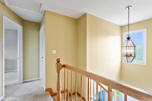a view of a hallway with a elevator