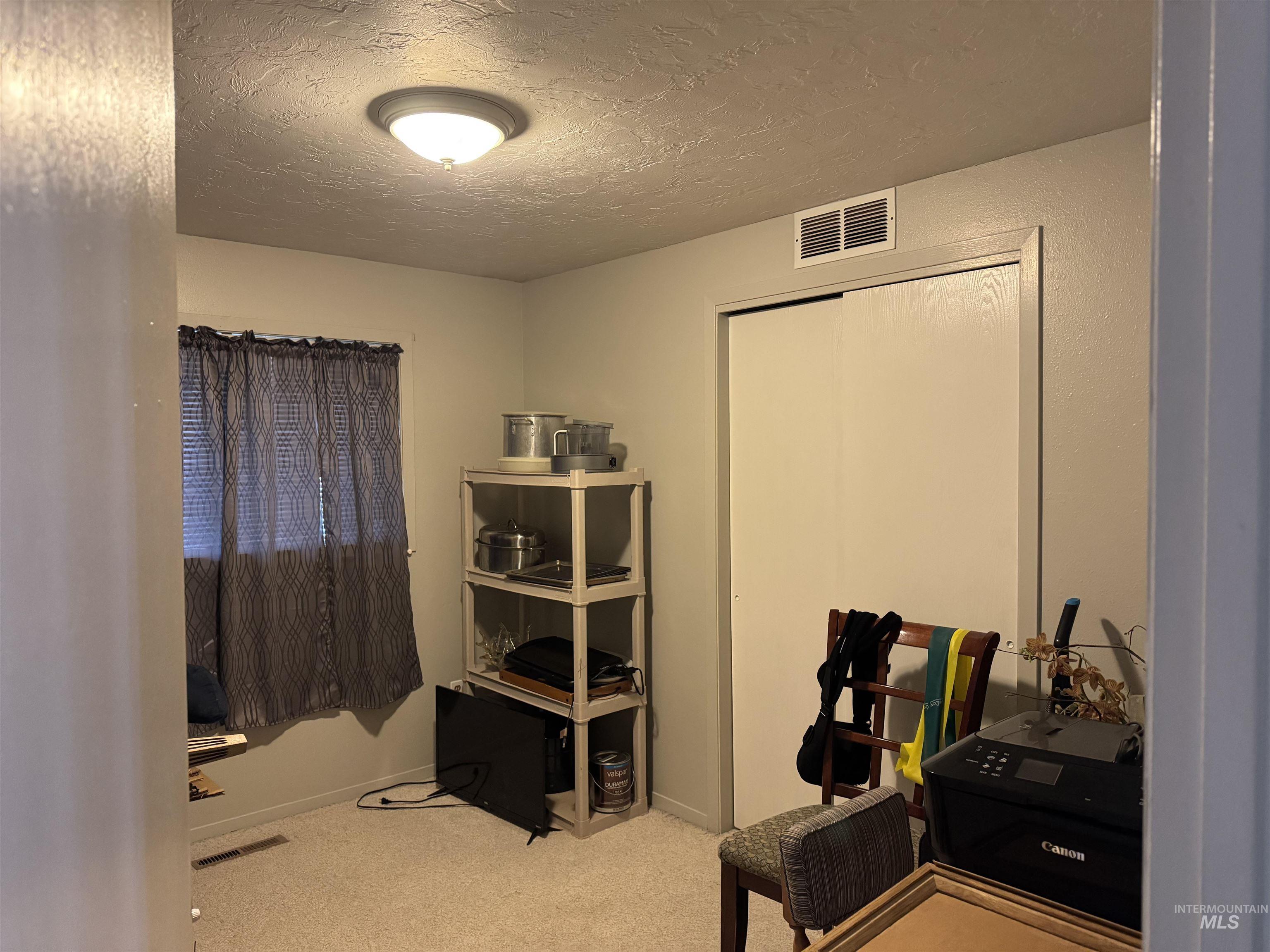 1145 Utah Street Gooding, ID 83330 - Photo 18 of 50 Home office featuring a textured ceiling and light colored carpet