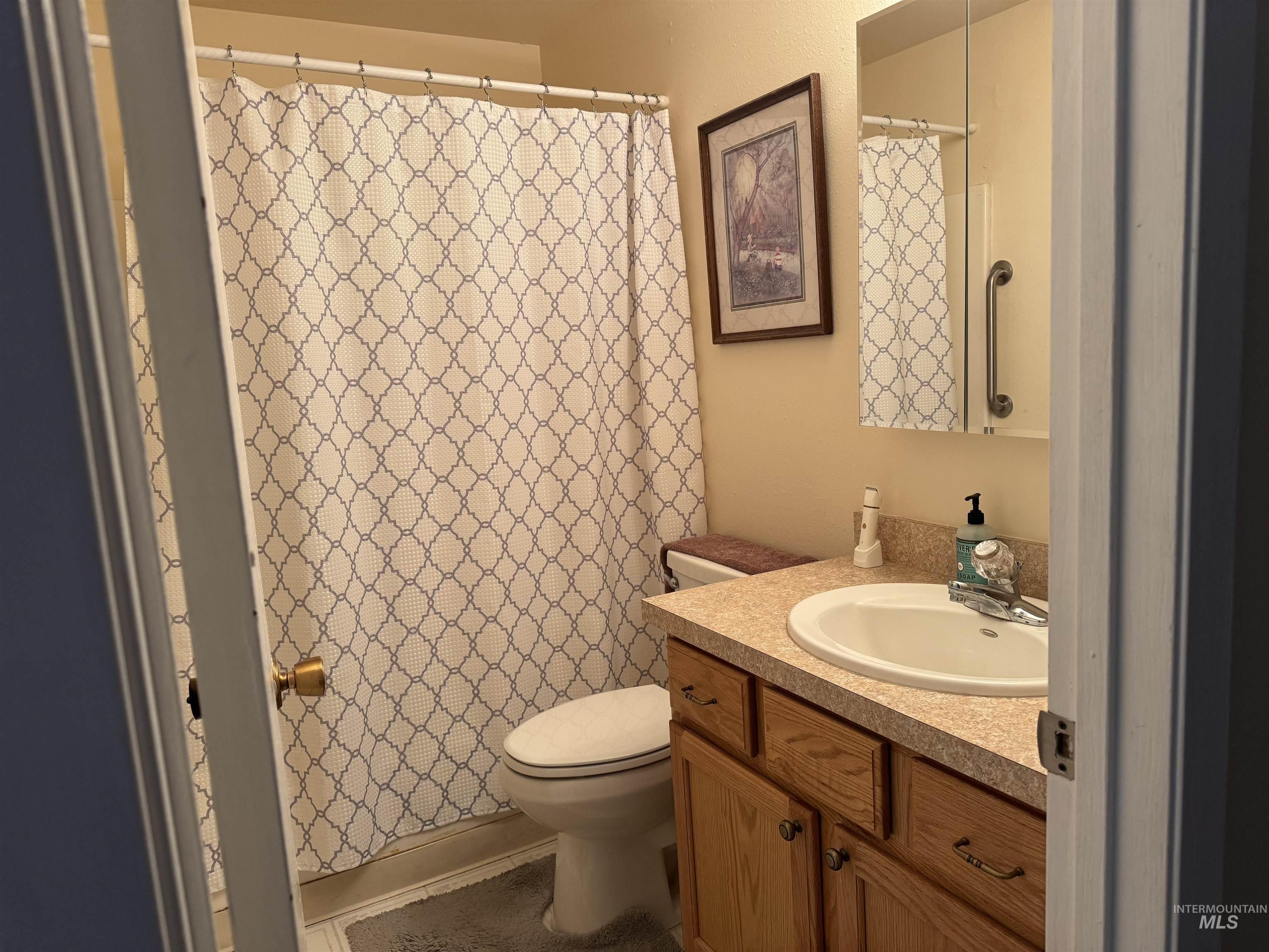1145 Utah Street Gooding, ID 83330 - Photo 20 of 50 Bathroom featuring vanity and a shower with shower curtain