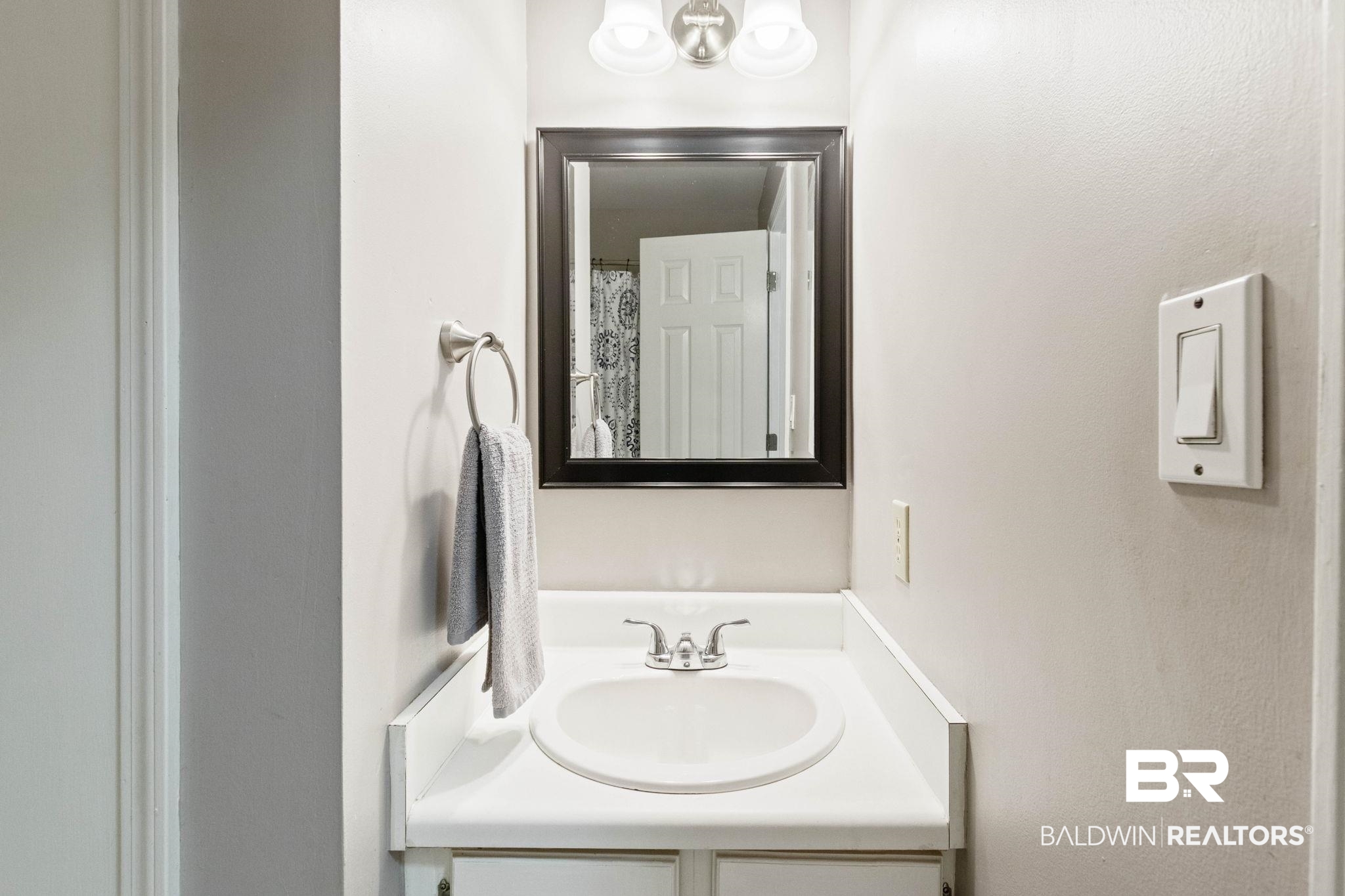 5366 Scanlan Way West Satsuma, AL 36572 - Photo 25 of 43 Full bathroom featuring vanity and a shower with shower curtain