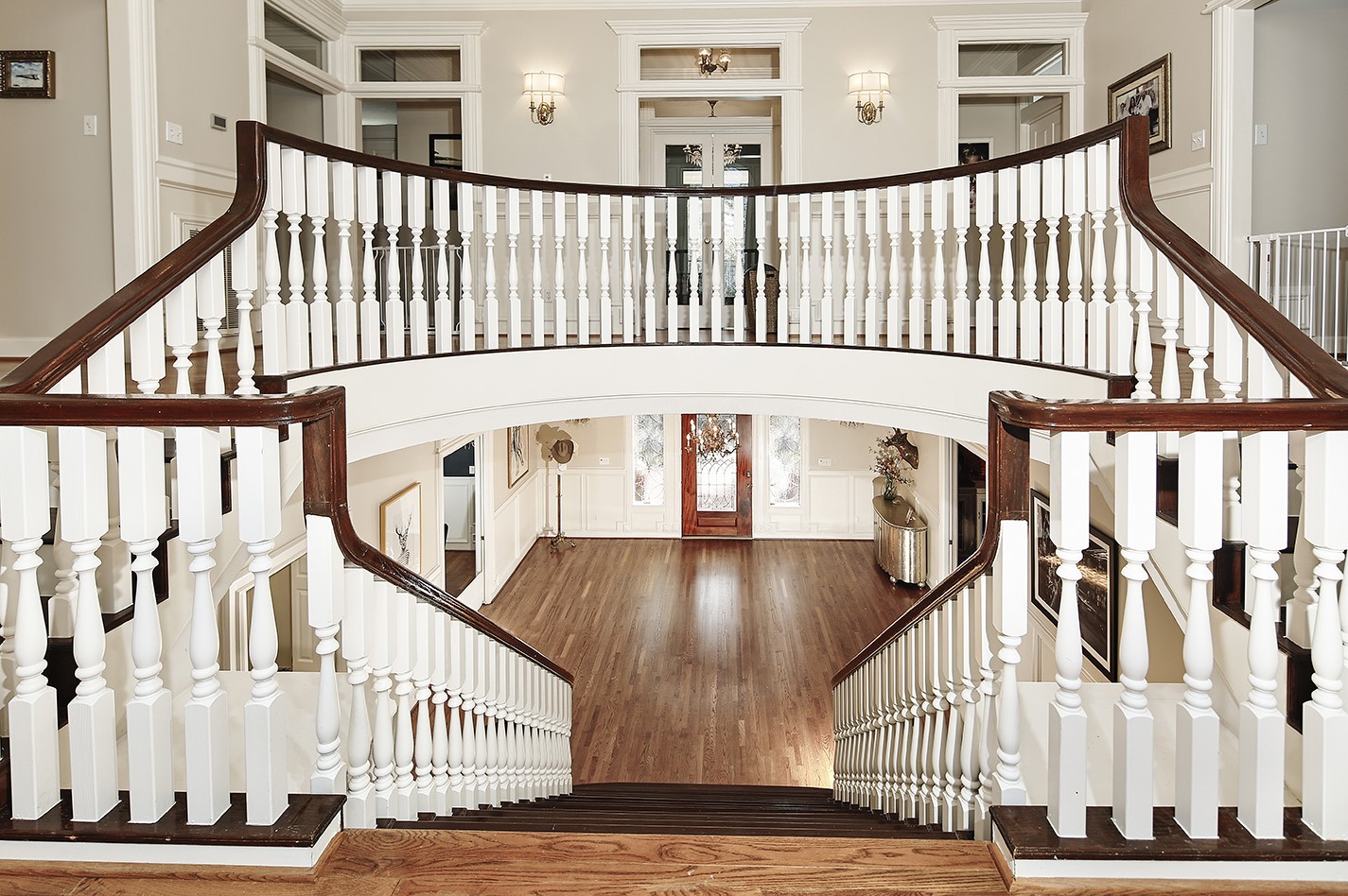 38 Grogans Point Road The Woodlands, TX 77380 - Photo 28 of 49 Grand elegant staircase view of foyer