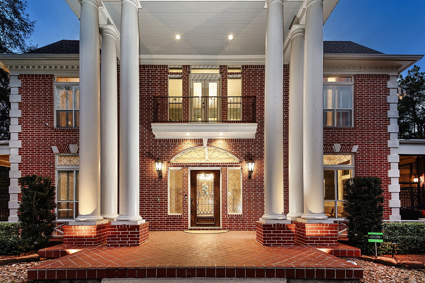 38 Grogans Point Road The Woodlands, TX 77380 - Photo 3 of 50 Replica of the 1904 historic Georgian Revival mansion in Forth Worth, TX known as "Thistle Hill".