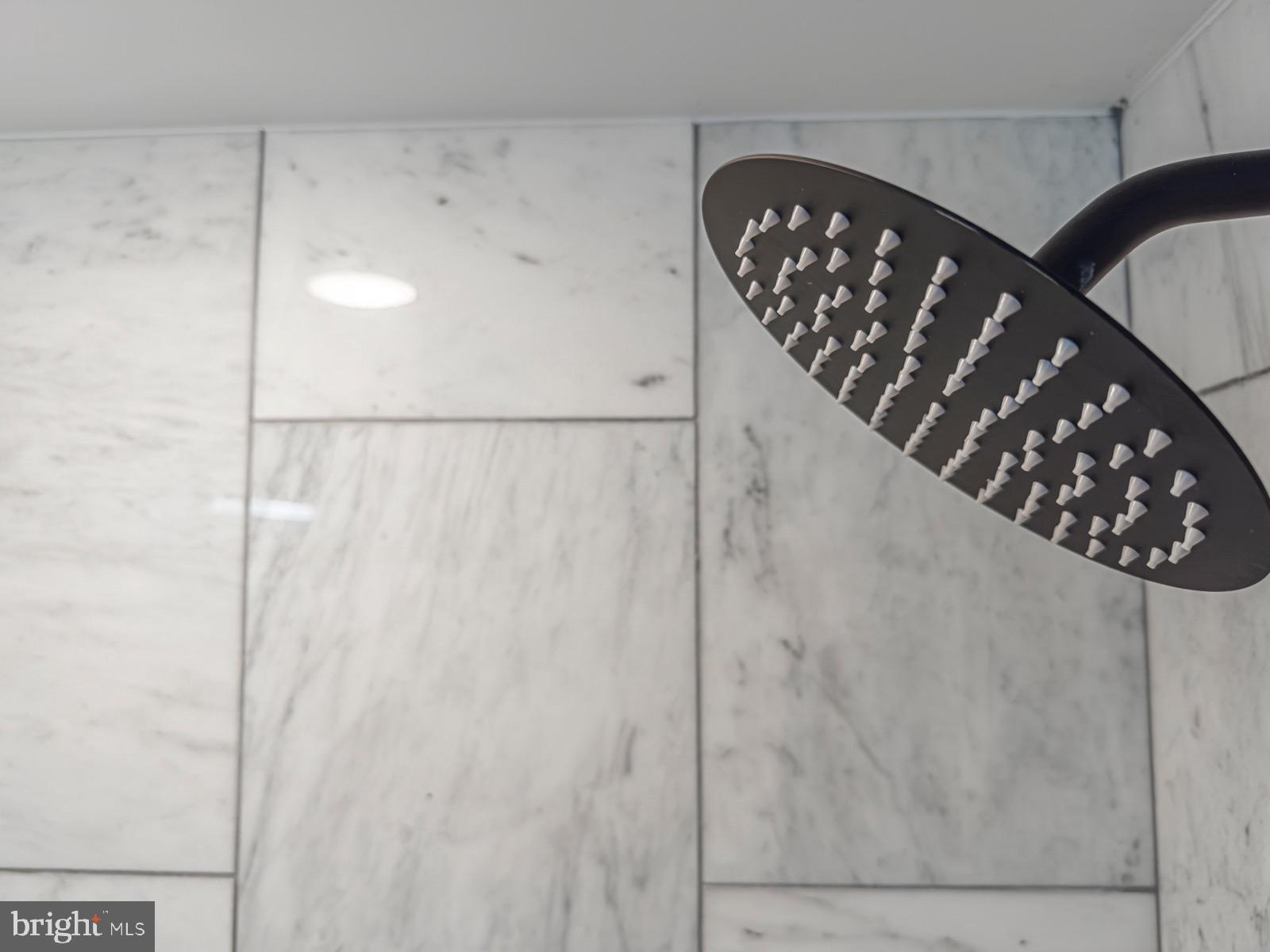1606 North 4th Street Philadelphia, PA 19122 - Photo 51 of 82 Sleek showerhead against marble backdrop.