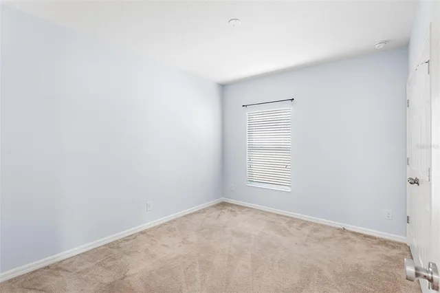an empty room with an entryway