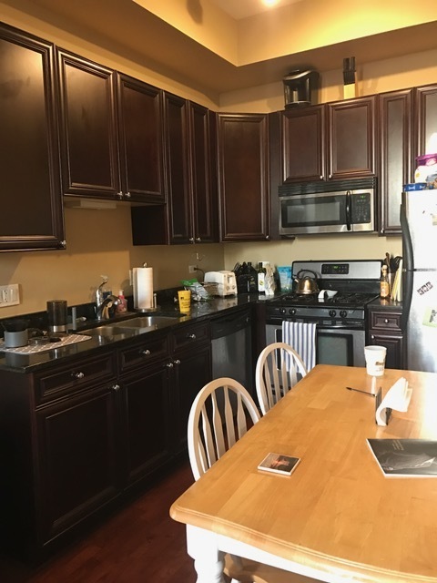 1464 South Michigan Avenue, Unit 1607 Chicago, IL 60605 - Photo 2 of 8 a kitchen with granite countertop a stove a sink and a microwave